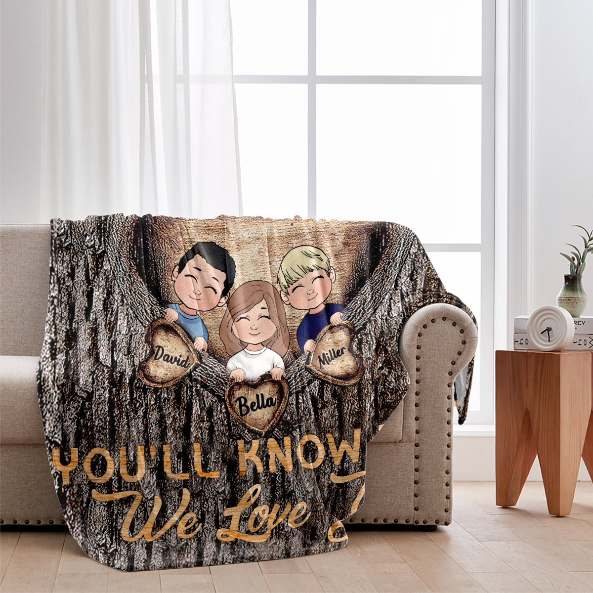 Grandma Whenever You Touch This Personalized Throw Pillow Cover