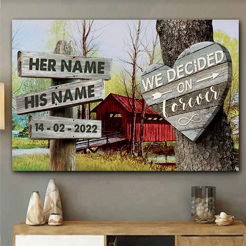 Discover We Decided On Forever - Personalized Couple Poster