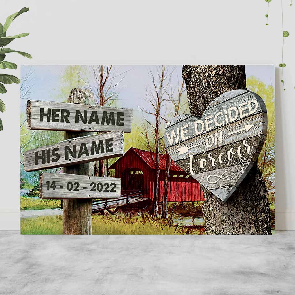 Discover We Decided On Forever - Personalized Couple Poster