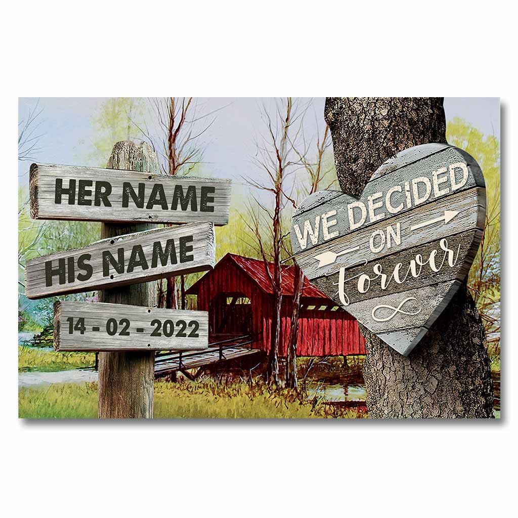 Discover We Decided On Forever - Personalized Couple Poster