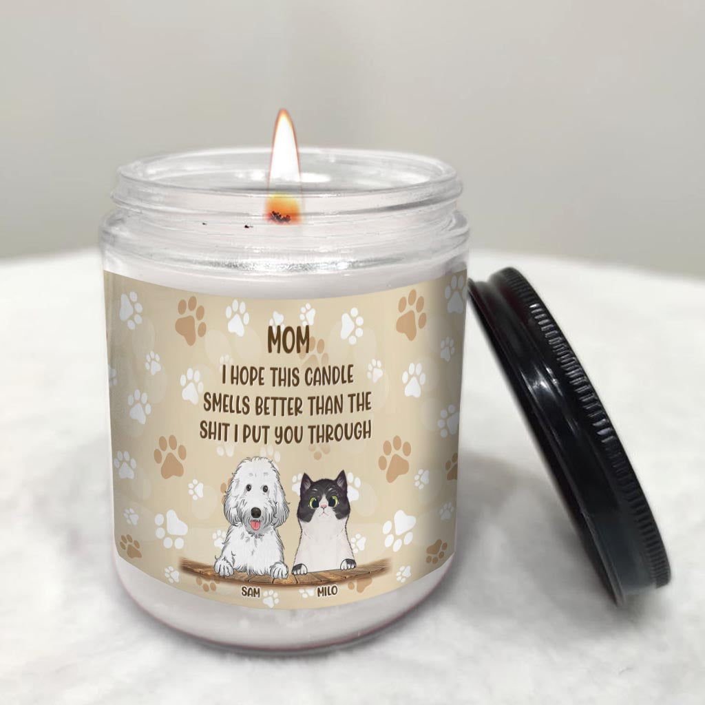 Cat Mom Cat Dad Funny Gift - Personalized Mother's Day Dog Candle