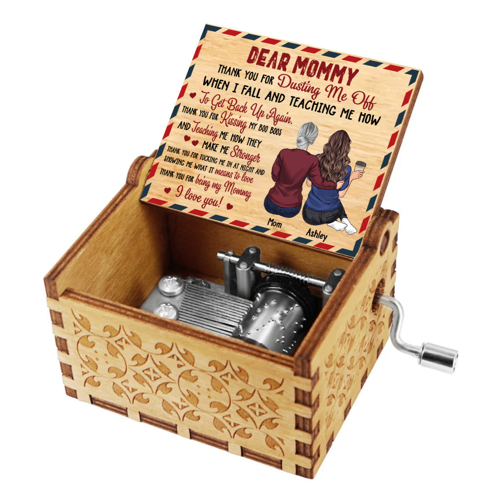 Dear Mom - Personalized Mother's Day Mother Hand Crank Music Box