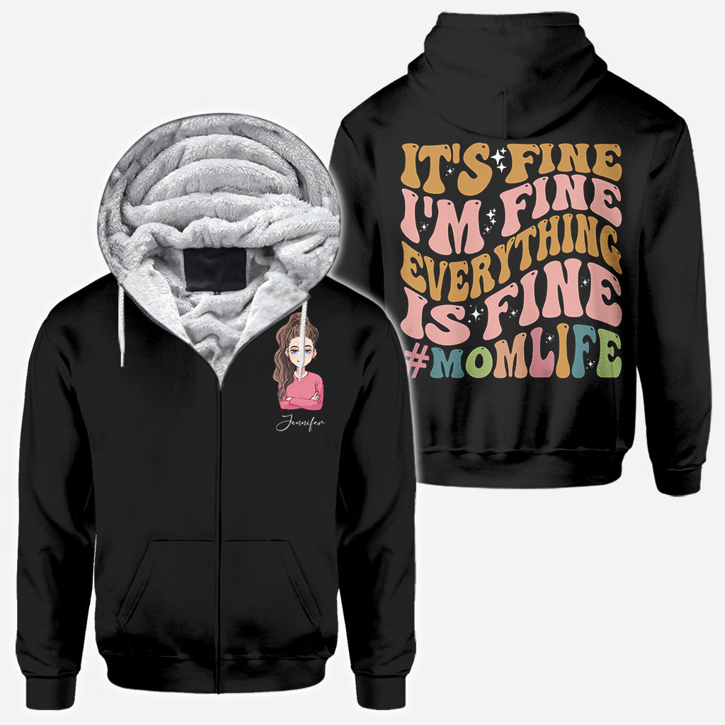 It's Fine I'm Fine - Personalized Mother's Day Mother All Over T-shirt and Hoodie