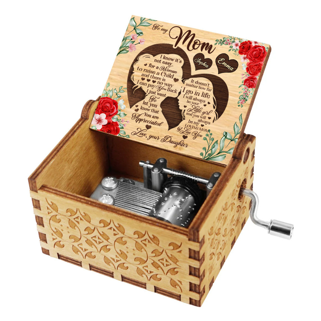 To My Mom - Personalized Mother's Day Mother Hand Crank Music Box