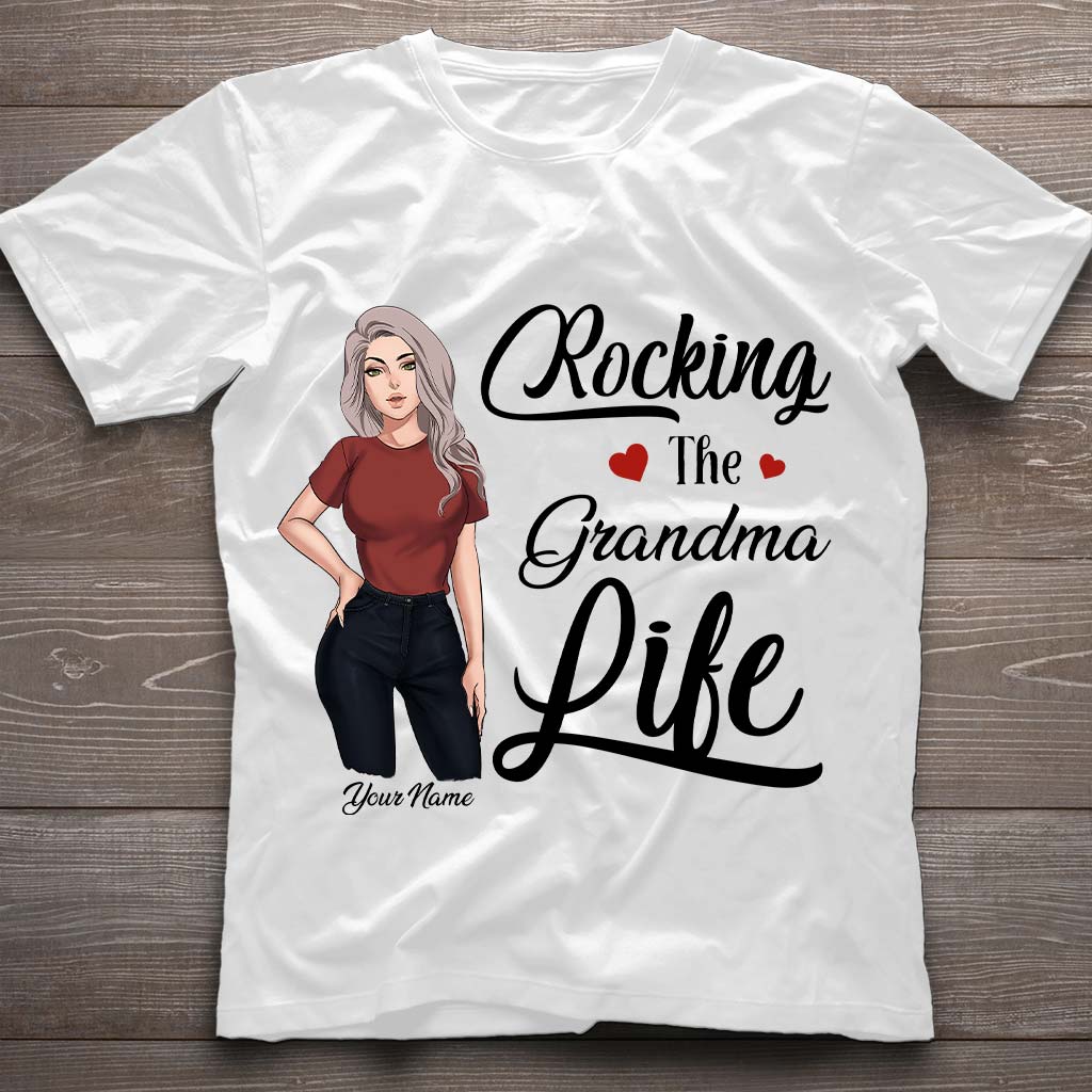 Rocking The Grandma Life - Personalized Mother's Day T-shirt and Hoodie