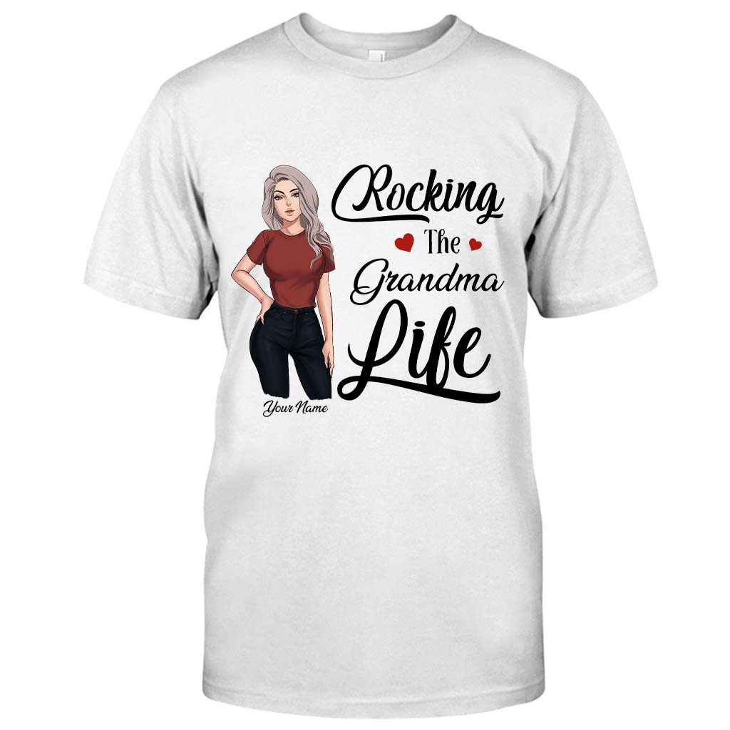 Rocking The Grandma Life - Personalized Mother's Day T-shirt and Hoodie