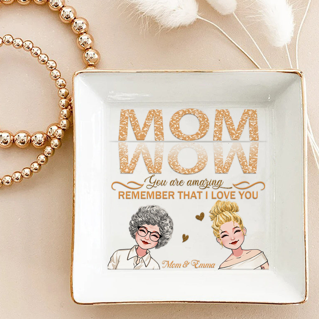 Wow Mom You Are Amazing - Personalized Mother's Day Mother Jewelry Dish