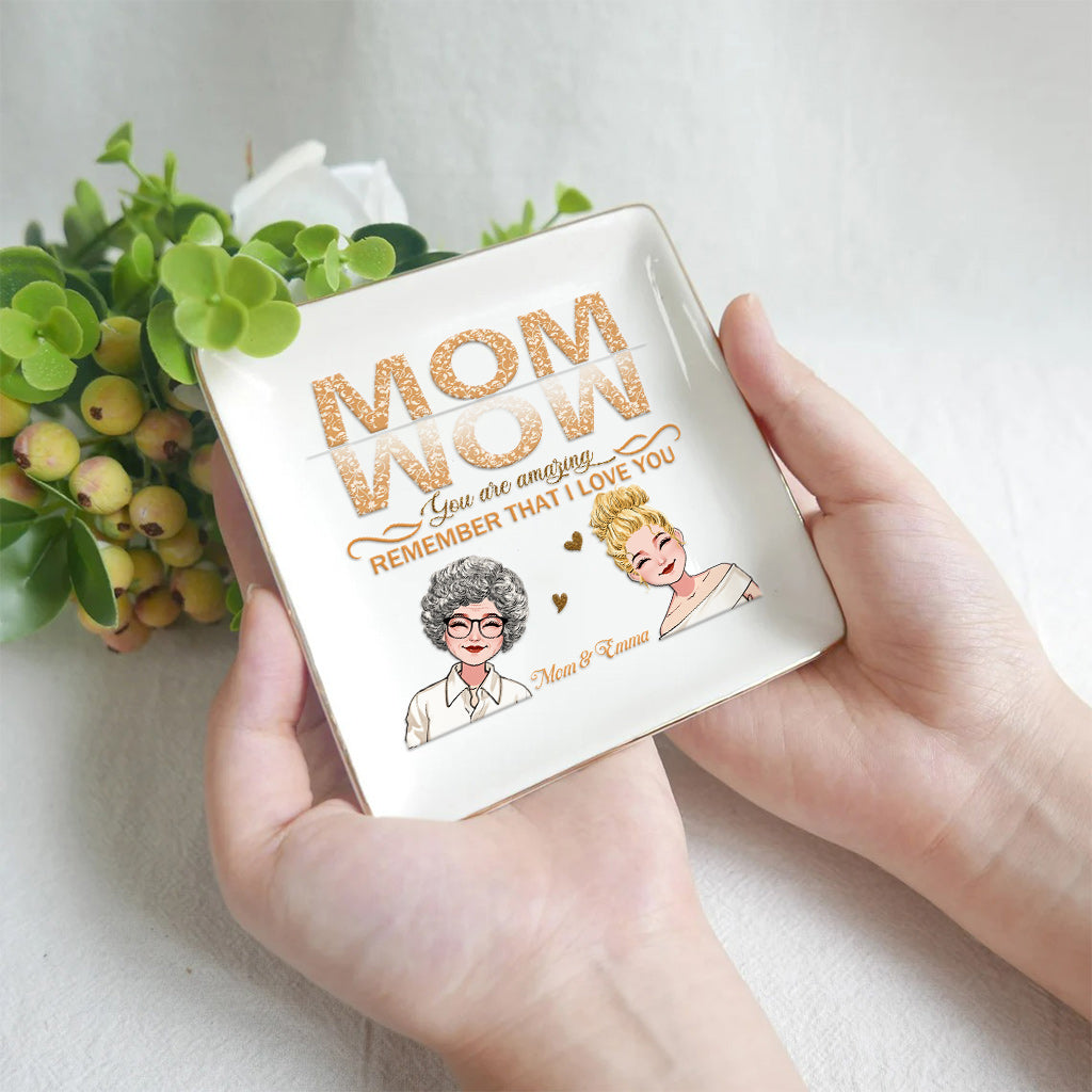 Wow Mom You Are Amazing - Personalized Mother's Day Mother Jewelry Dish