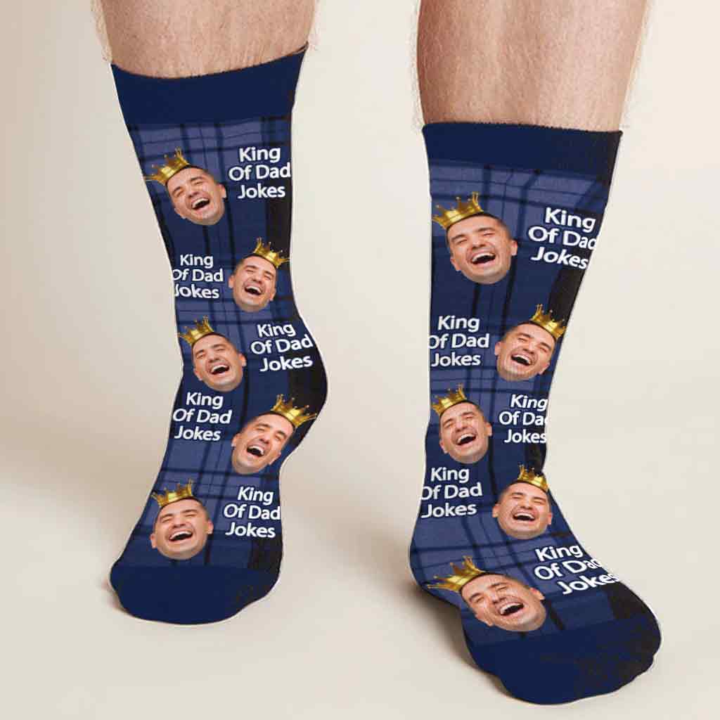 King Of Dad Jokes - Personalized Father's Day Father Socks