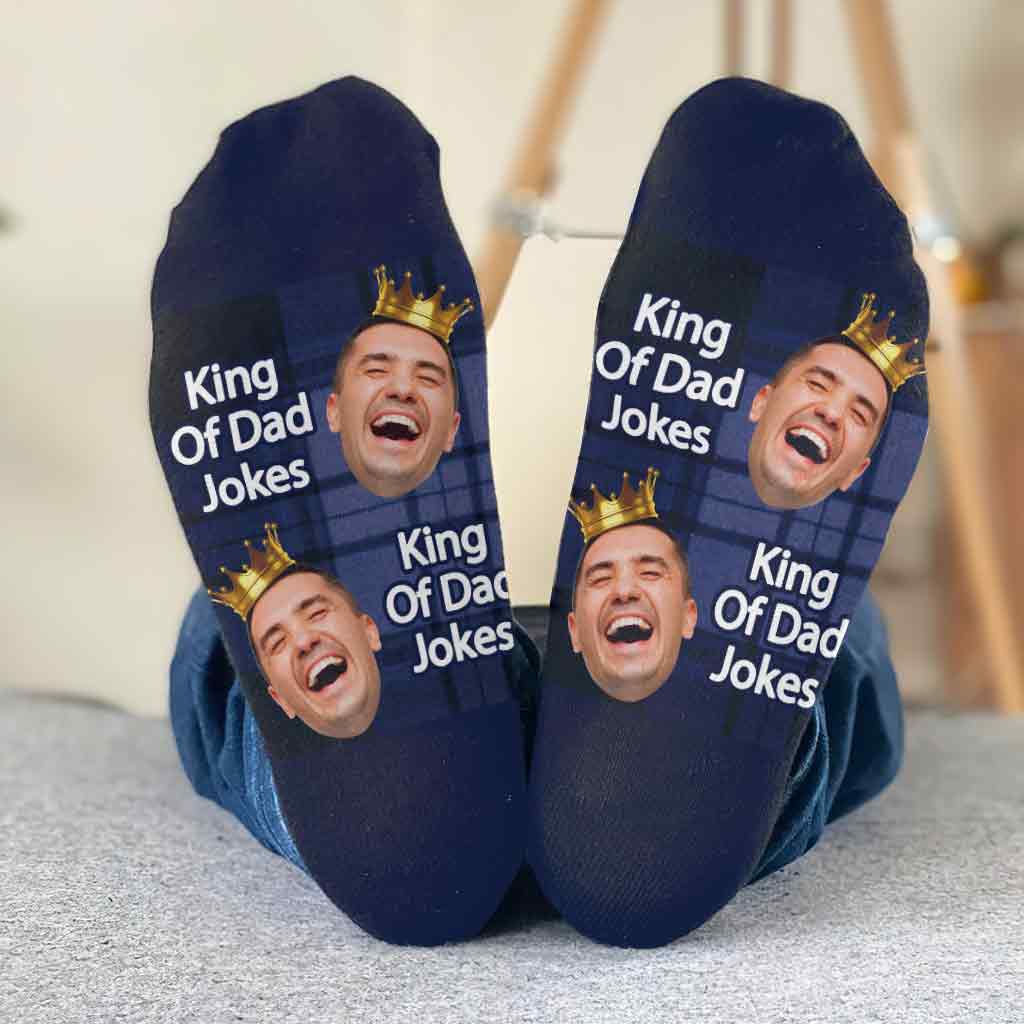 King Of Dad Jokes - Personalized Father's Day Father Socks