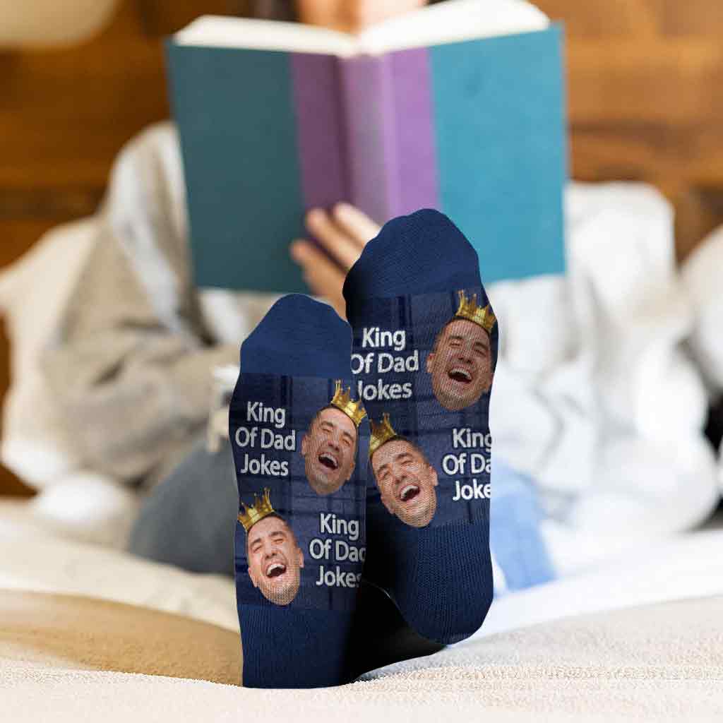 King Of Dad Jokes - Personalized Father's Day Father Socks