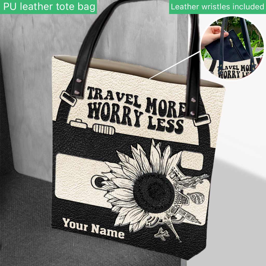 Travel More Worry Less - Personalized Tote Bag