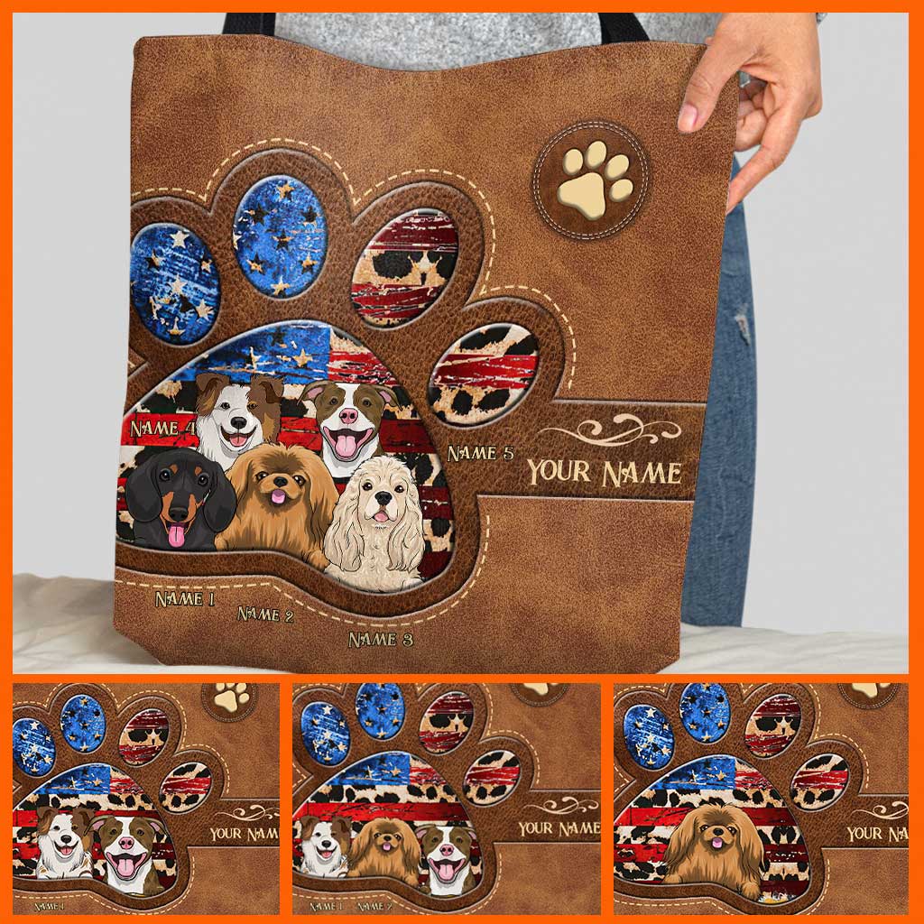 The Dogs Of July - Personalized Independence Day Tote Bag