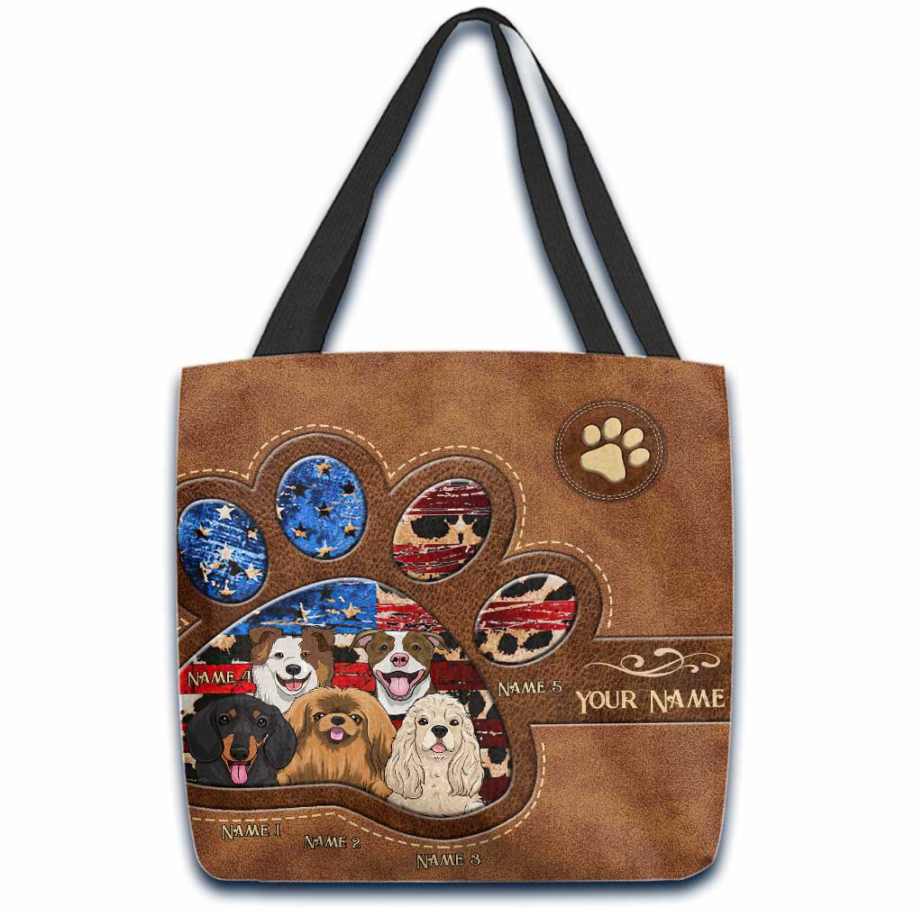 The Dogs Of July - Personalized Independence Day Tote Bag