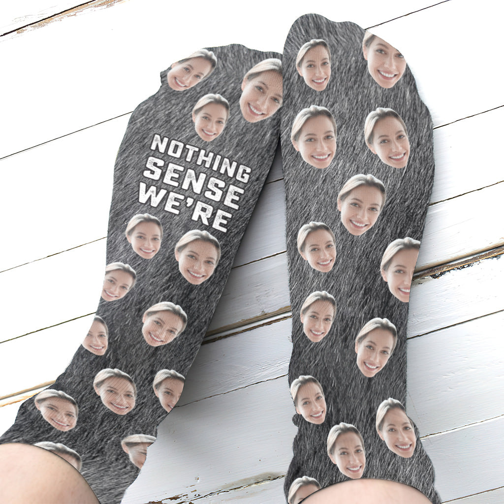 Nothing Makes Sense When We're Apart - Personalized Couple Socks