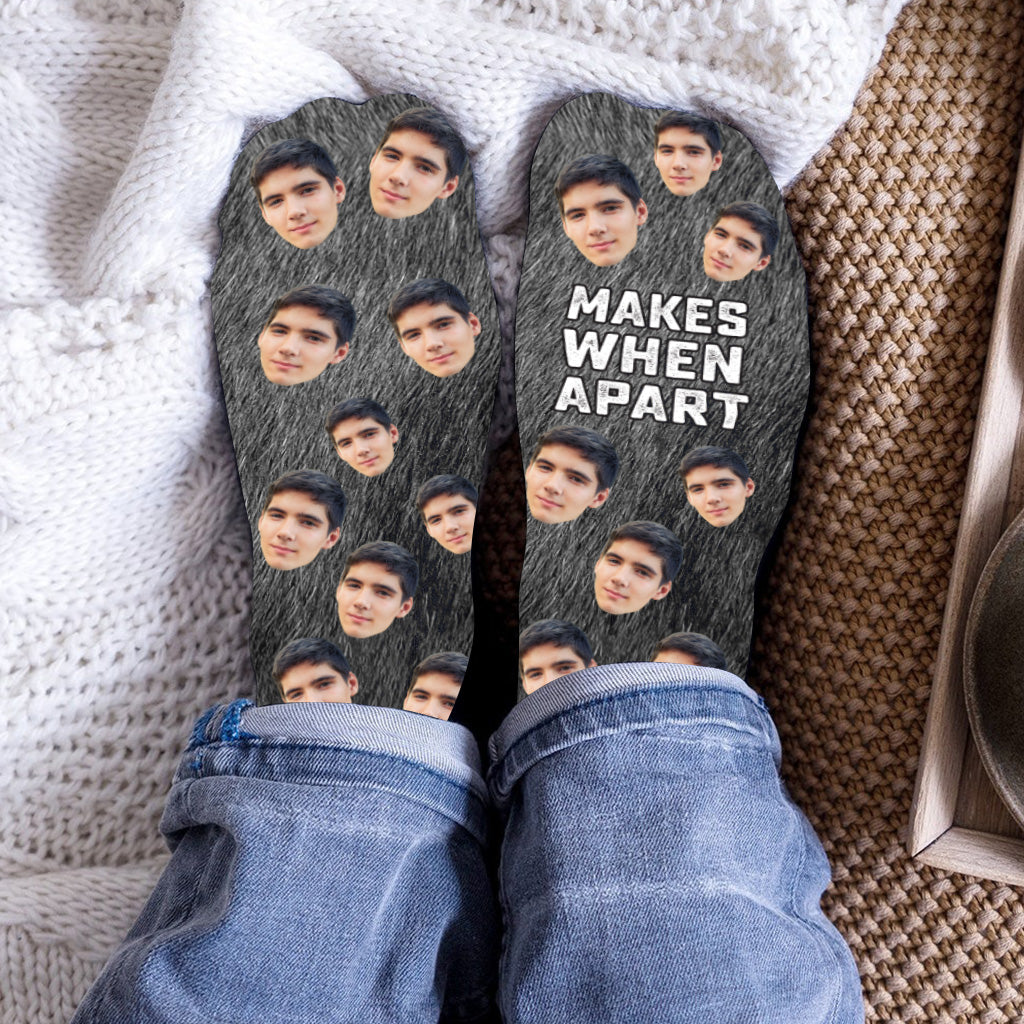 Nothing Makes Sense When We're Apart - Personalized Couple Socks