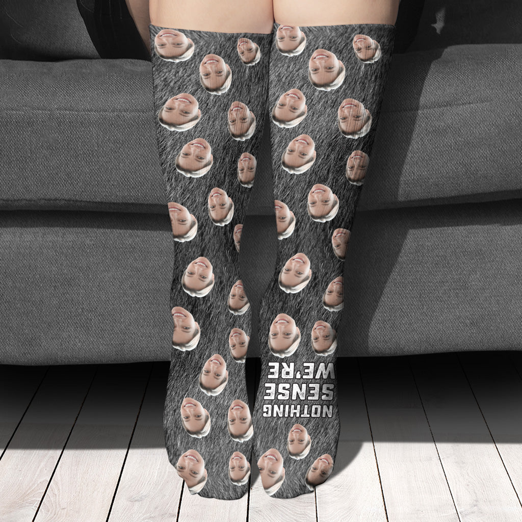 Nothing Makes Sense When We're Apart - Personalized Couple Socks