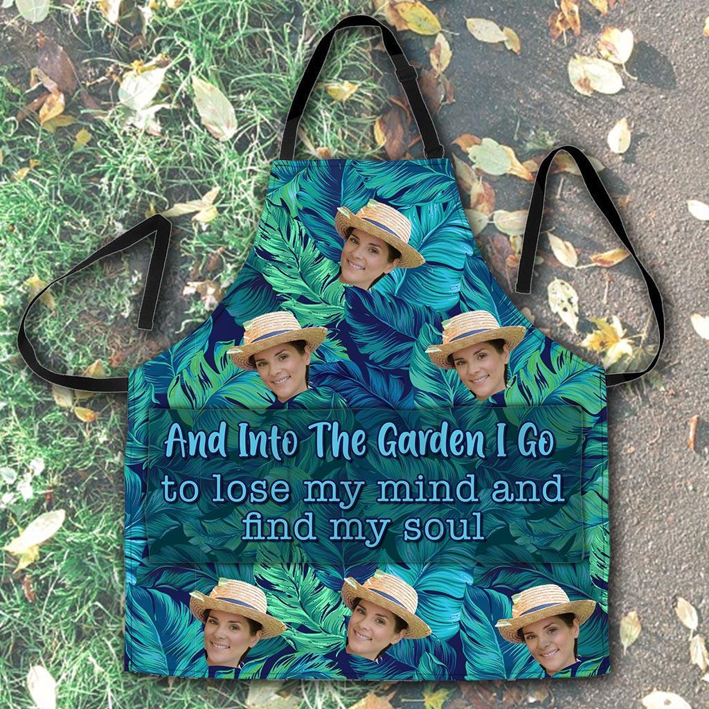 And Into The Garden - Gardening gift for mom, dad, grandma, him, her, wife, husband, girlfriend, boyfriend - Personalized Apron