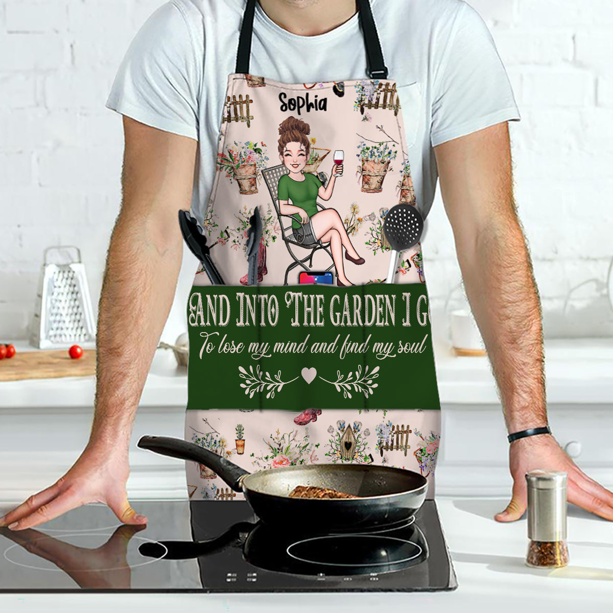 And Into The Garden I go - Personalized Gardening Apron