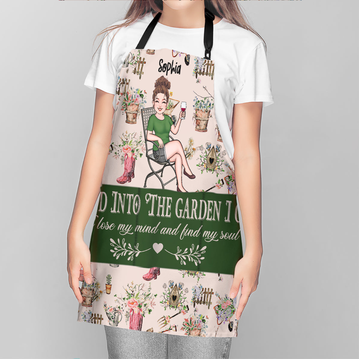 And Into The Garden I go - Personalized Gardening Apron