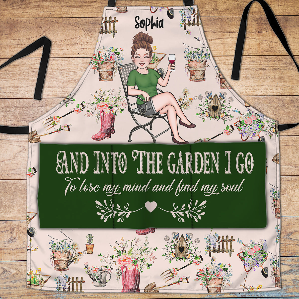 And Into The Garden I go - Personalized Gardening Apron