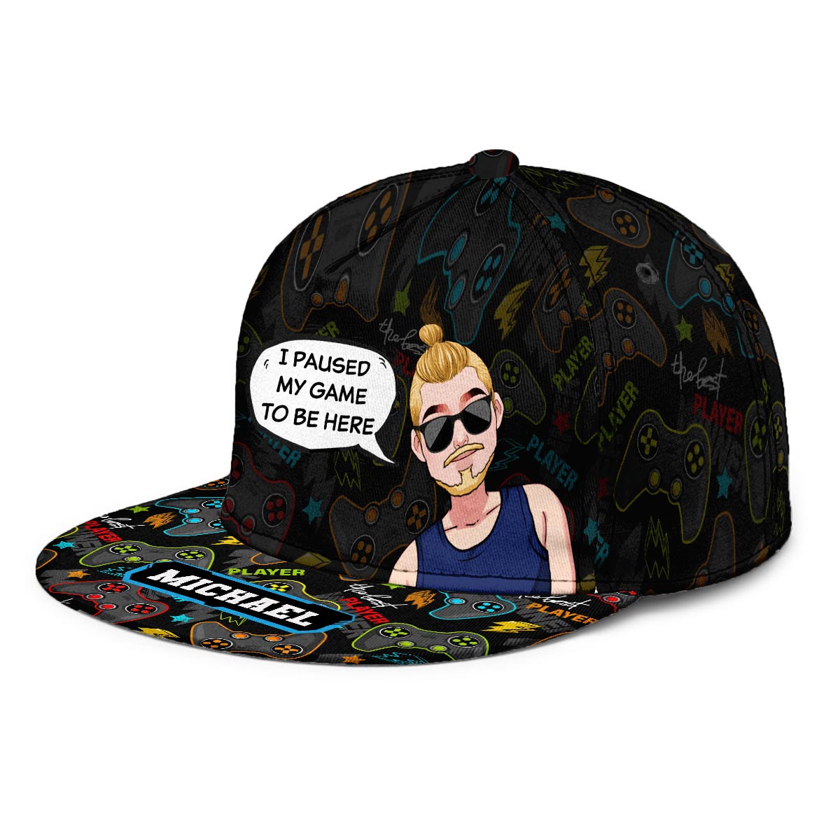 I Paused My Game To Be Here - Personalized Video Game Snapback