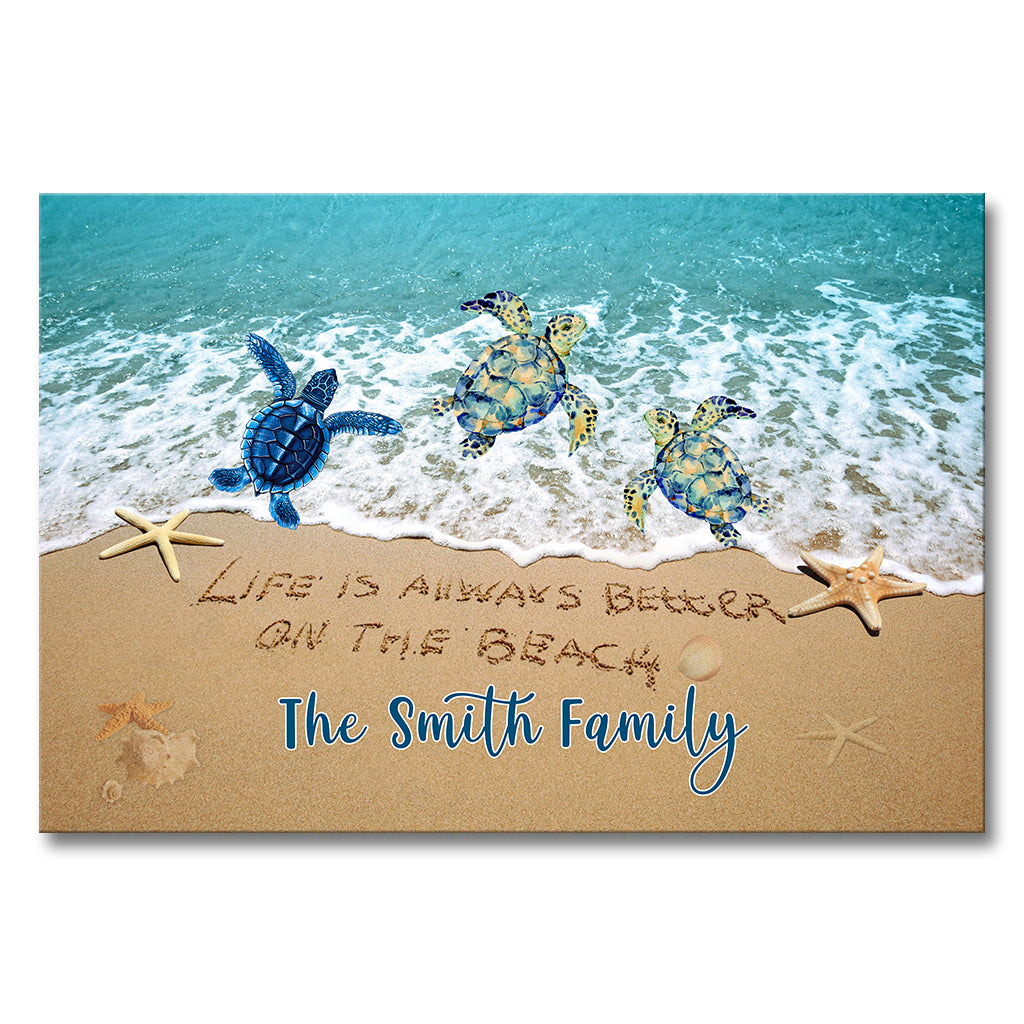 Life Is Better At The Beach - Personalized Sea Lover Canvas And Poster