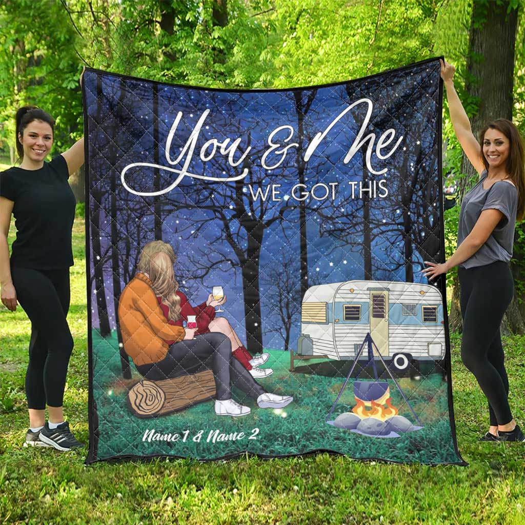 Camping Couple - Personalized Quilt