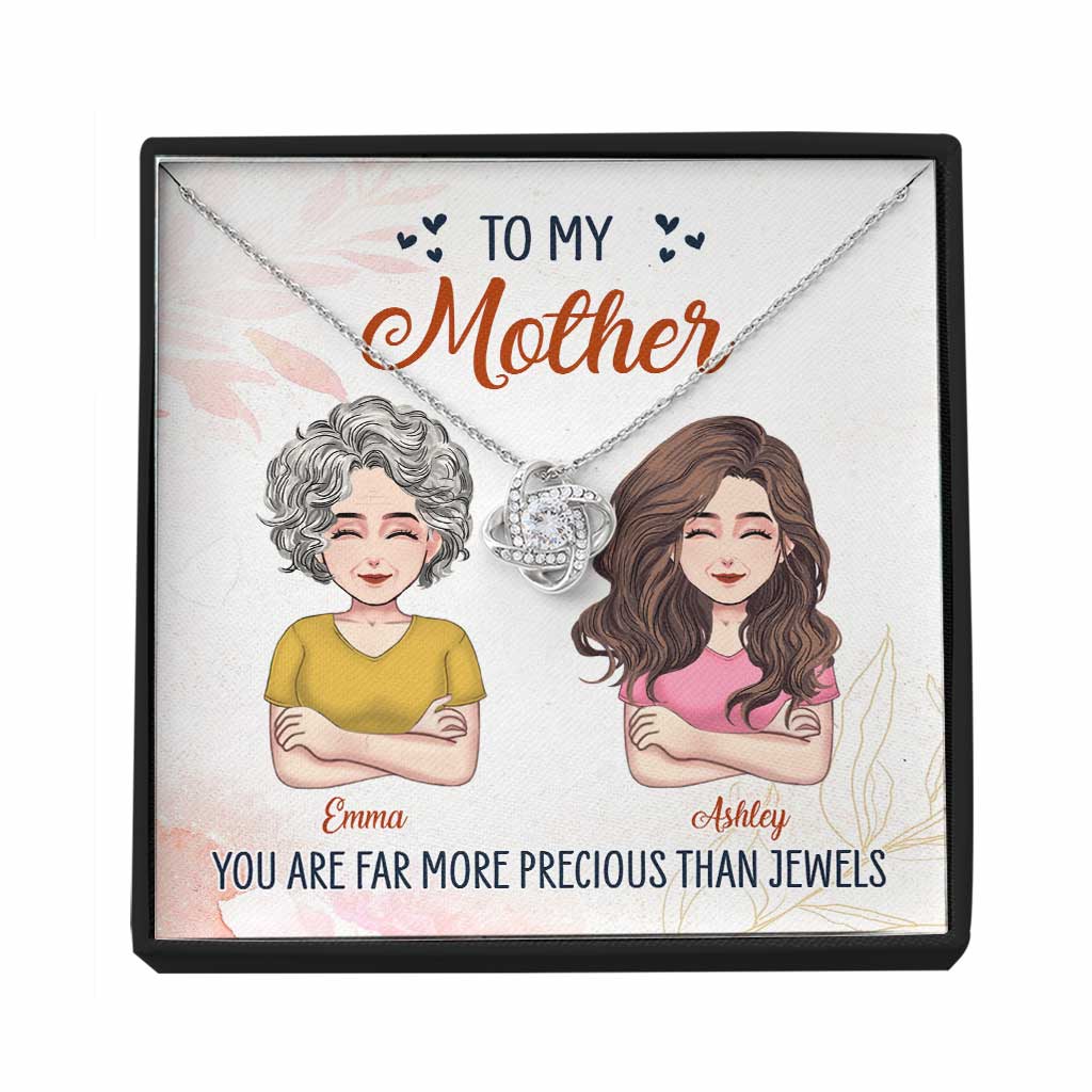 Far More Precious Than Jewels - Personalized Mother's Day Mother Necklace