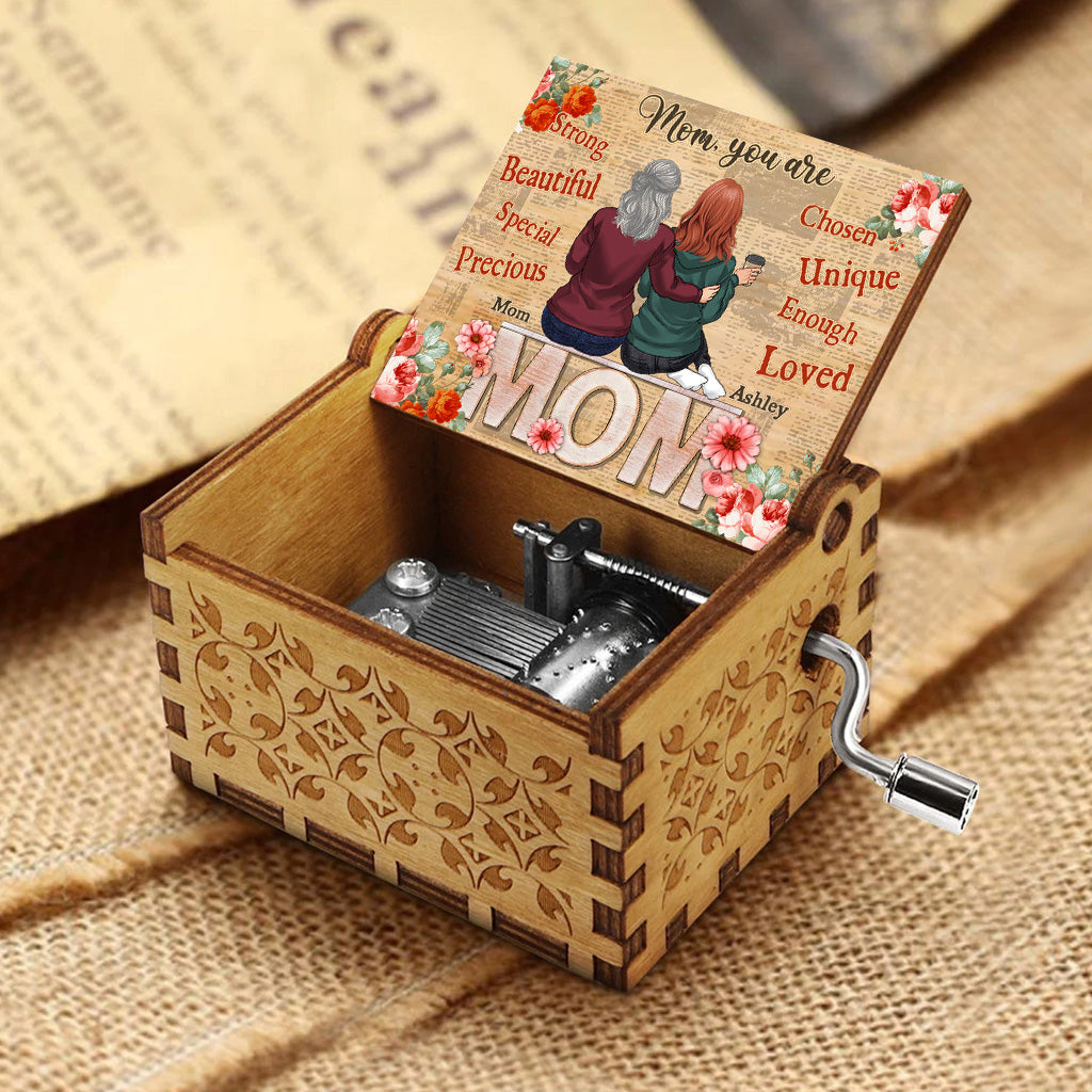 Mom You Are Beautiful - Personalized Mother's Day Mother Hand Crank Music Box