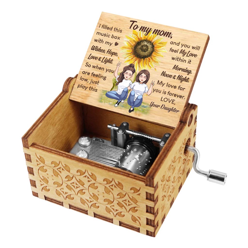 Mom You Are Beautiful - Personalized Mother's Day Mother Hand Crank Music Box