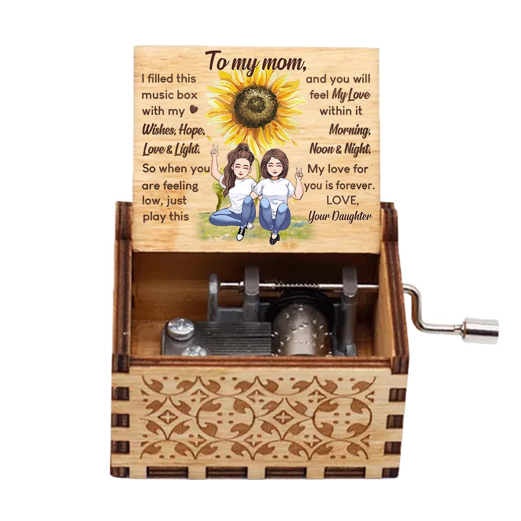 Mom You Are Beautiful - Personalized Mother's Day Mother Hand Crank Music Box