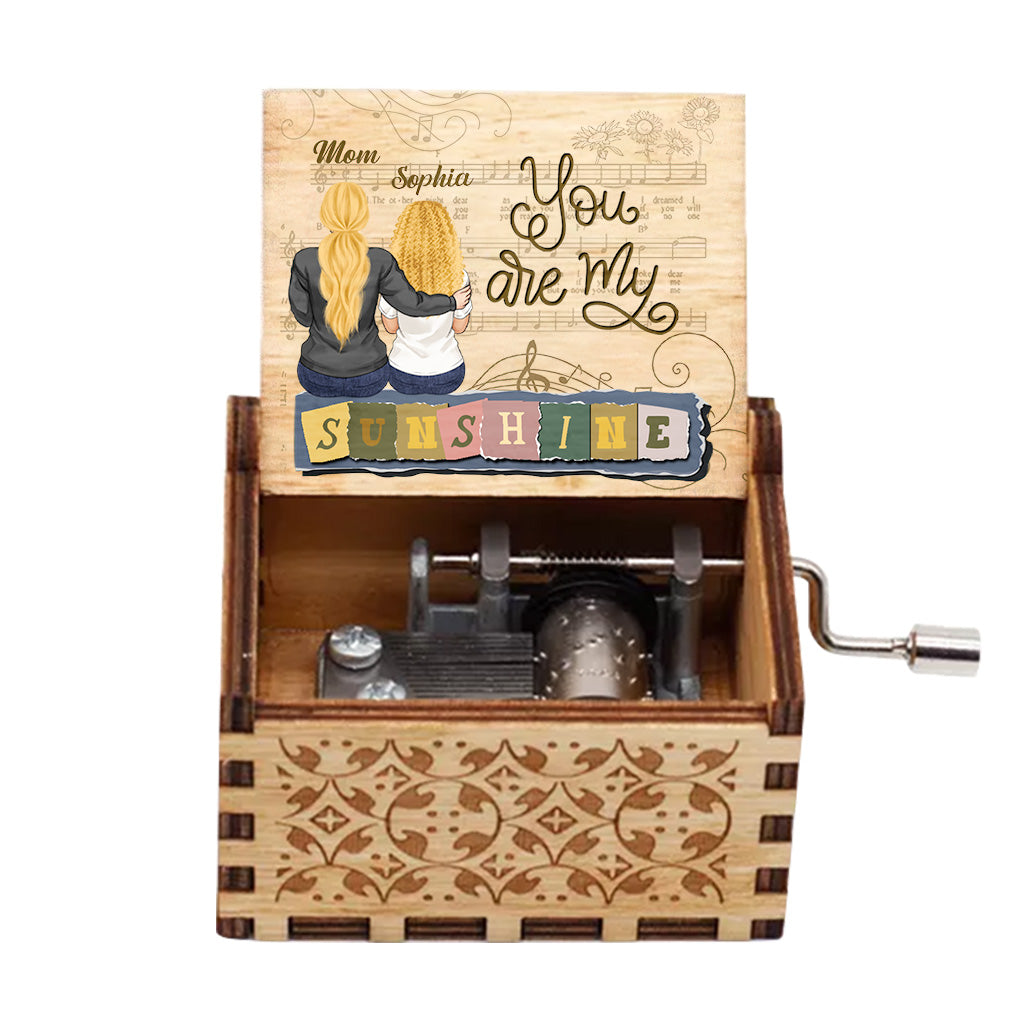 Mother You Are My Sunshine - Personalized Mother's Day Mother Hand Crank Music Box