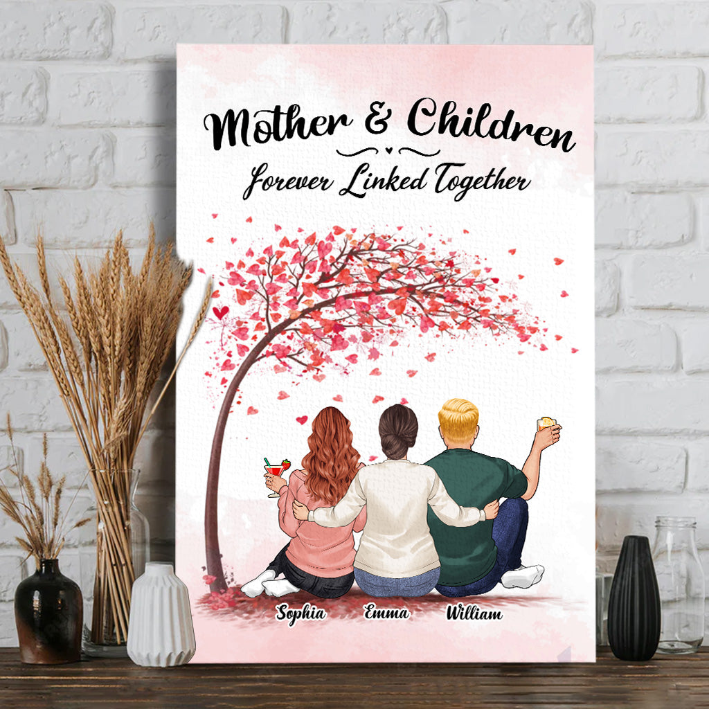 Forever Linked Together - Gift for mom, daughter, son - Personalized Canvas And Poster