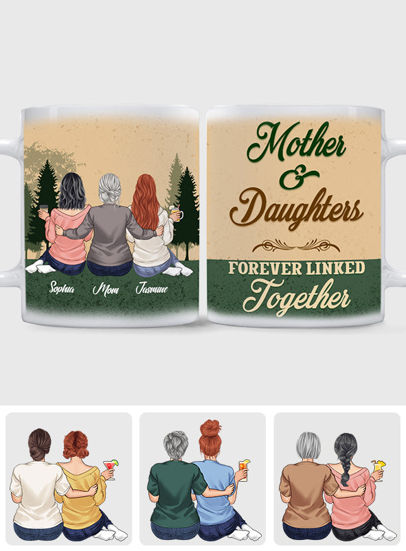 Mother And Daughter Forever Linked Together - Personalized Tumbler Cup -  Gift For Mom