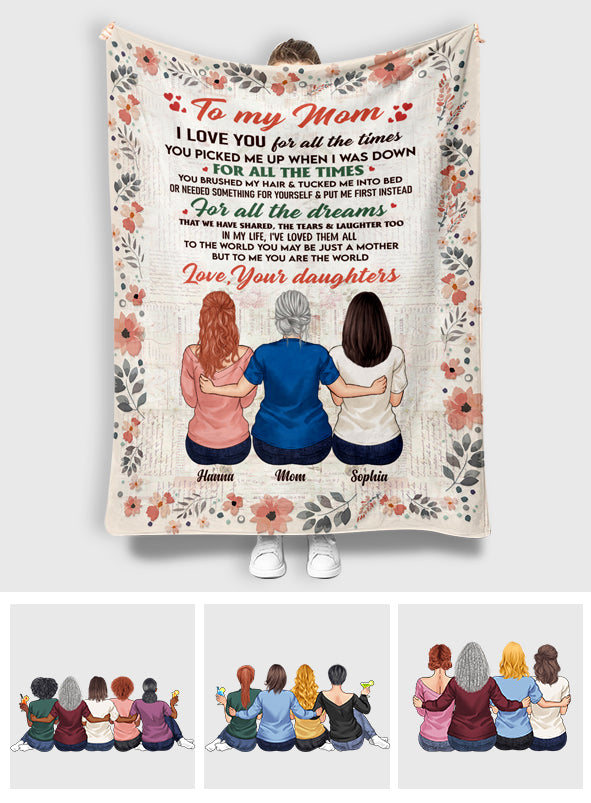 Best Mom Gift, Love Grandma Blankets Gift, Mother Gift Blanket, Gift F