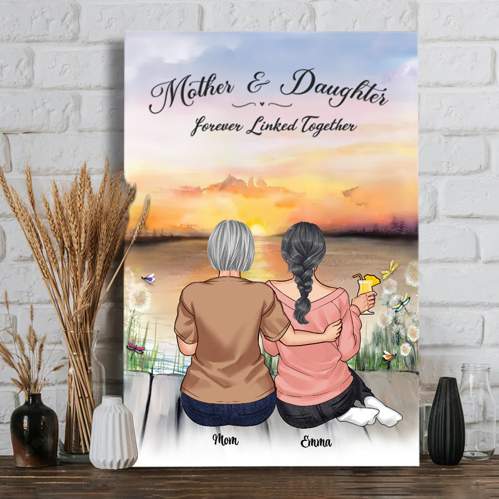 Forever Linked Together - Personalized Mother's Day Mother Canvas And Poster