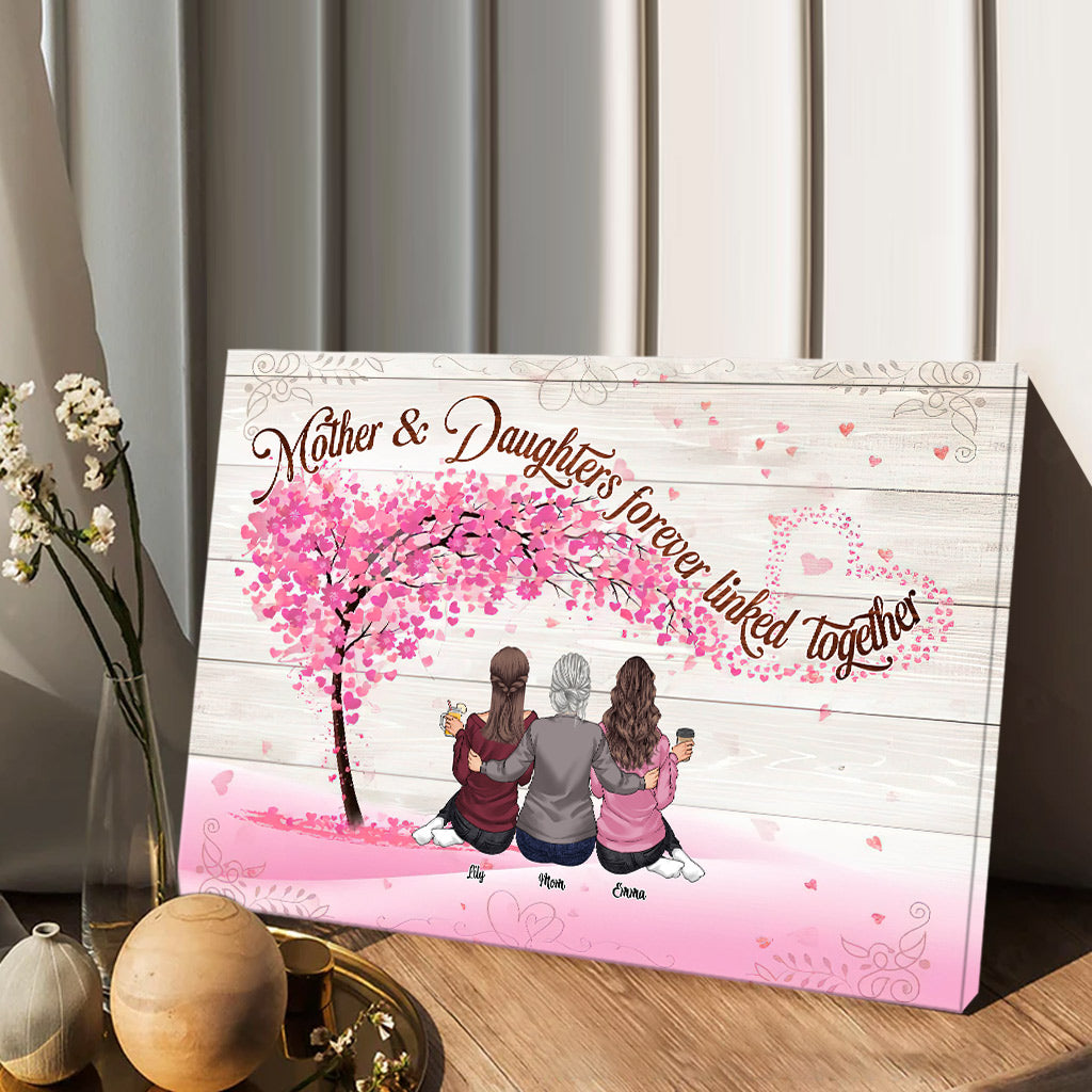 Forever Linked Together - Personalized Mother's Day Mother Canvas And Poster