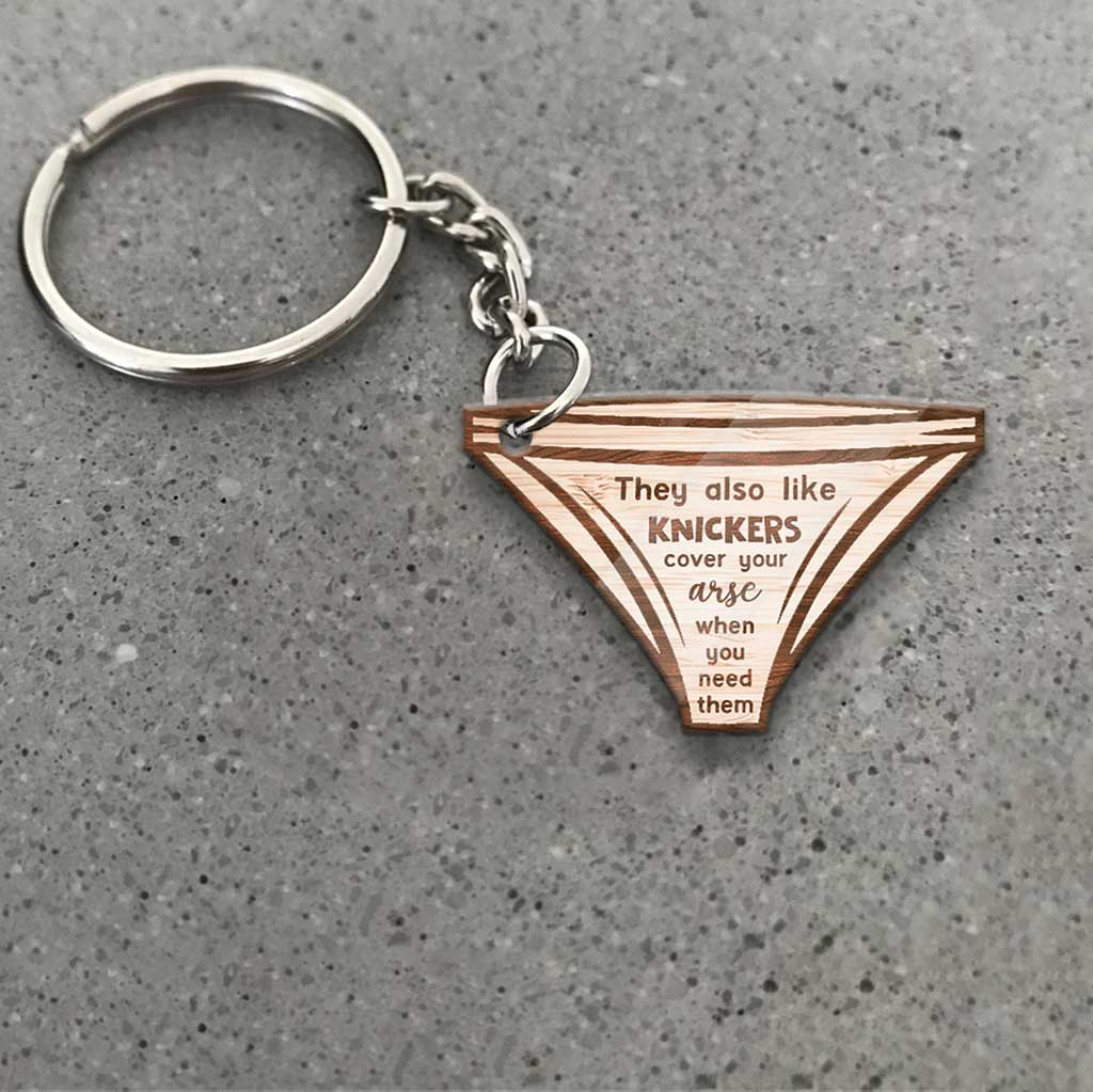 They Also Like Knickers - Personalized Bestie Keychain (Printed On Both Sides)