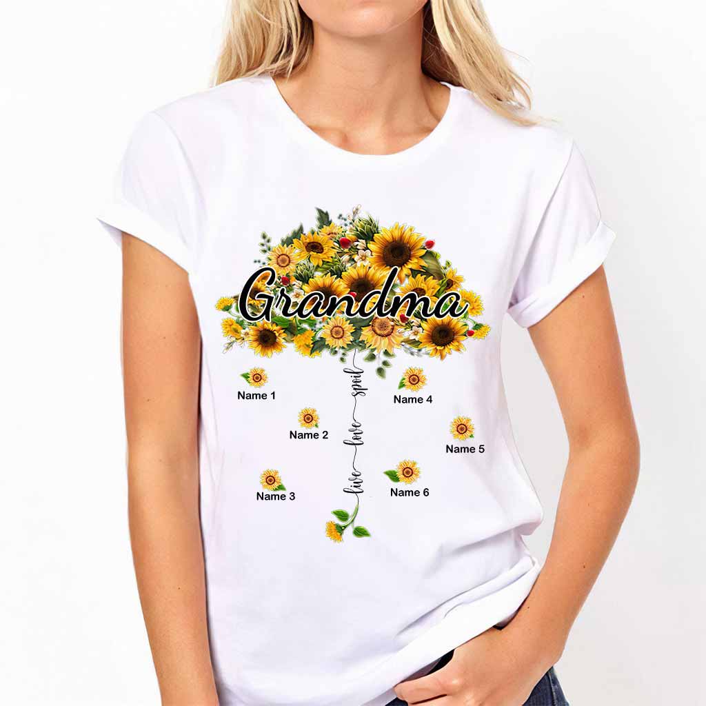 Discover Live Love Spoil Sunflower Umbrella - Personalized Grandma T-shirt and Hoodie 1021