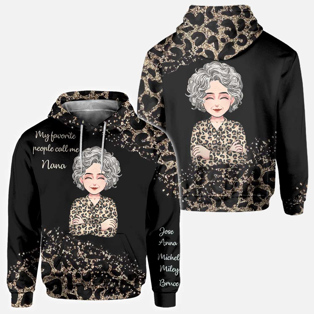 Discover My Favorite People - Personalized Mother's Day Grandma All Over 3D Hoodie