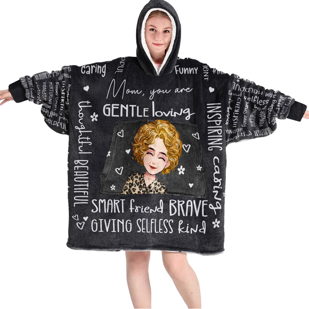 Mom You Are Beautiful - Personalized Mother's Day Mother Blanket Hoodie