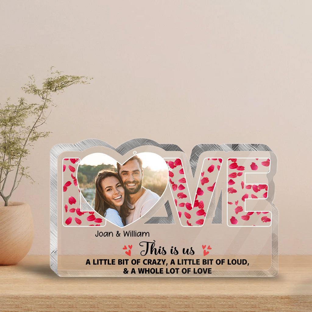 This Is Us - Couple gift for husband, wife, girlfriend, boyfriend - Personalized Custom Shaped Acrylic Plaque