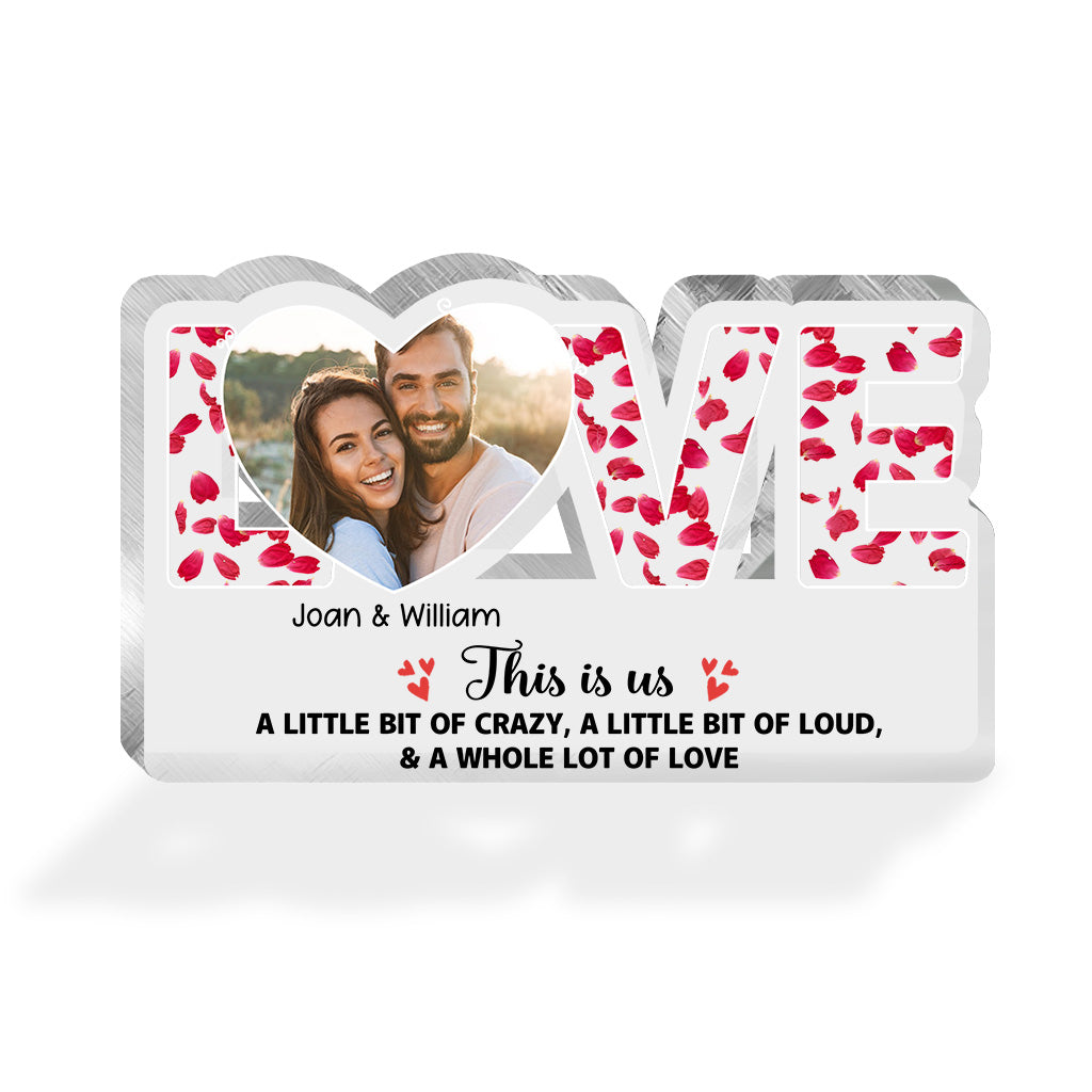 This Is Us - Couple gift for husband, wife, girlfriend, boyfriend - Personalized Custom Shaped Acrylic Plaque
