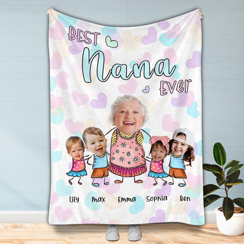 Best Grandma Ever - Gift for grandma, mom - Personalized Blanket