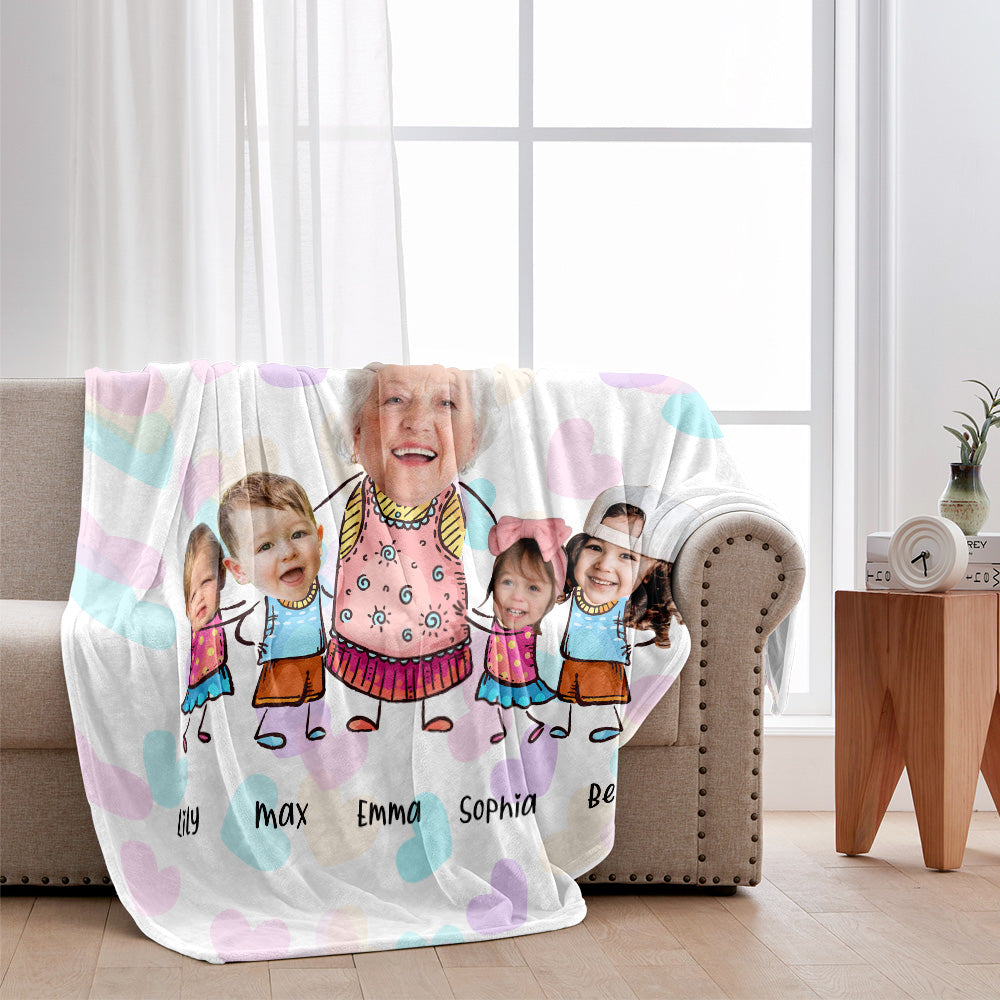 Best Grandma Ever - Gift for grandma, mom - Personalized Blanket