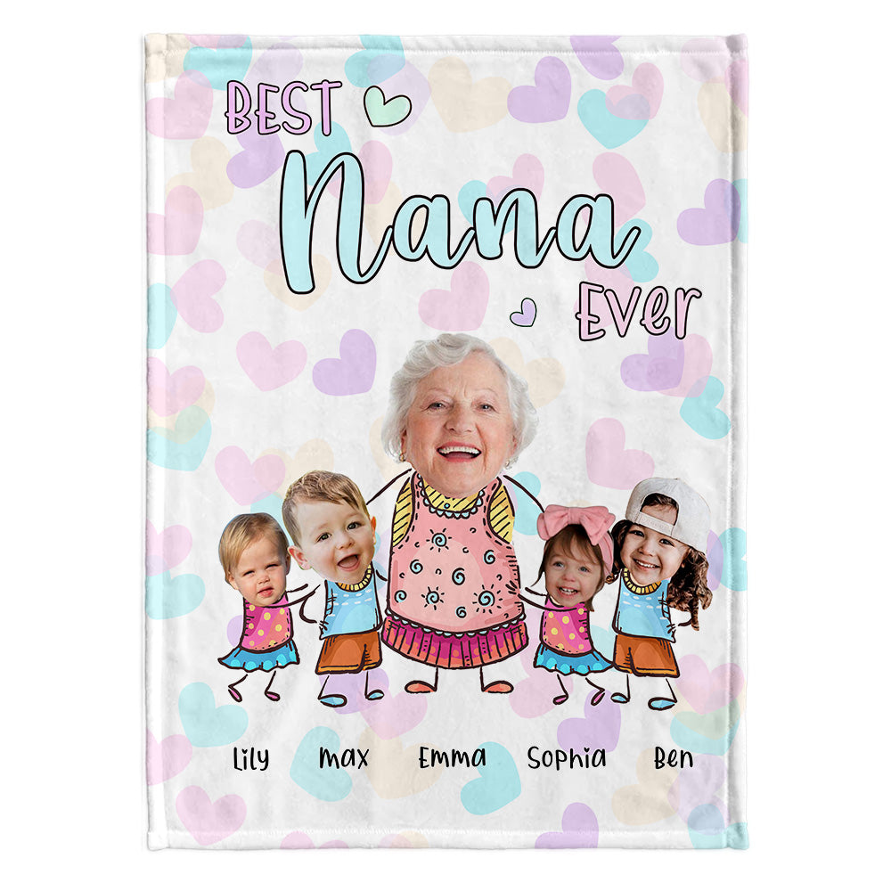Best Grandma Ever - Gift for grandma, mom - Personalized Blanket