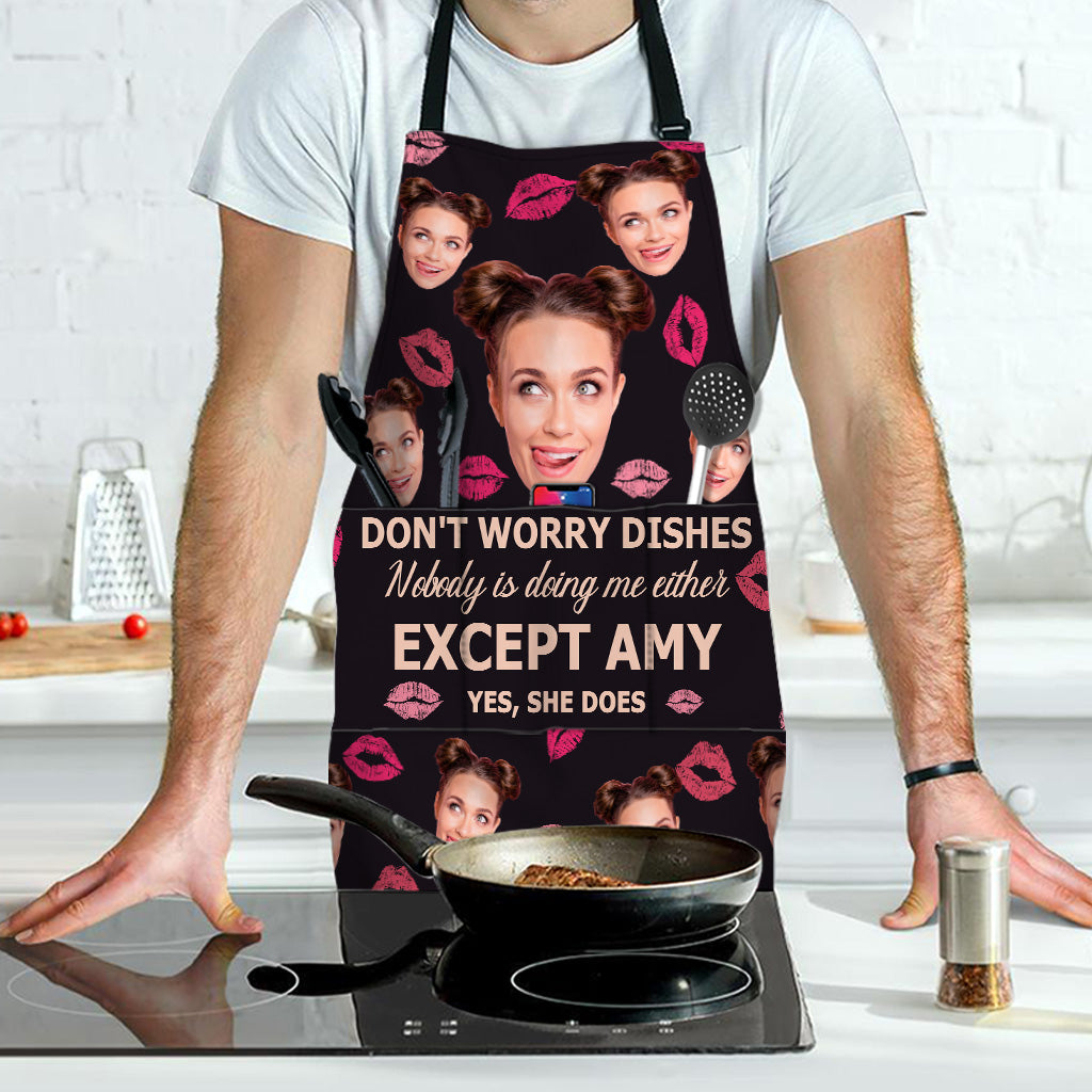 Don't Worry Dishes - Couple gift for husband, wife, girlfriend, boyfriend - Personalized Apron