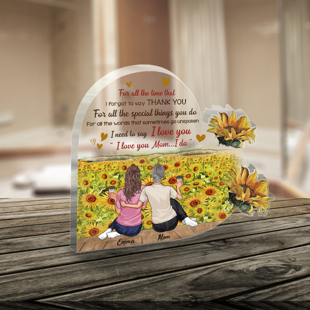 Mom You Are My Sunshine - Personalized Mother's Day Mother Custom Crystal Heart Keepsake