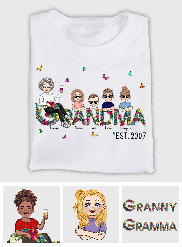 I Have Three Titles Mom Grandma and Great Grandma - Gift for Mom, Grandma - Personalized Unisex T-Shirt, Hoodie - Basic Tee / S / White 